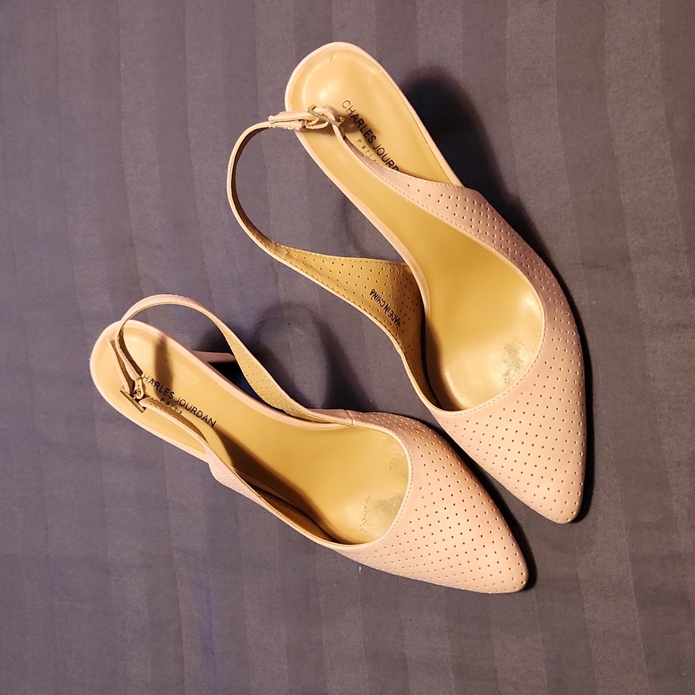 Ladies Charles Jourdan heels, size 9, baby pink